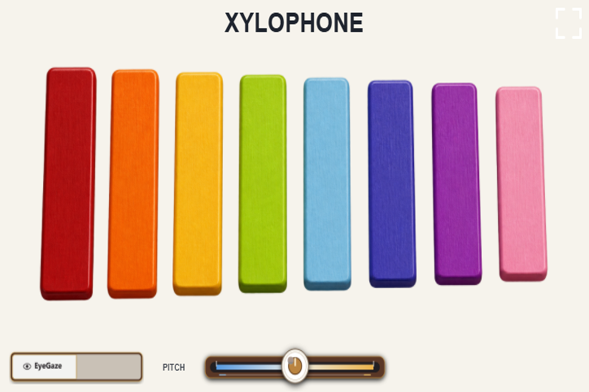 Rainbow coloured xylophone